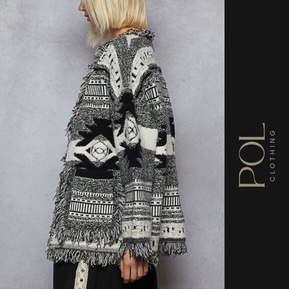 Sante Fe Style Fringe POL Cardigan – BOHO NEW - Picture 5 of 11